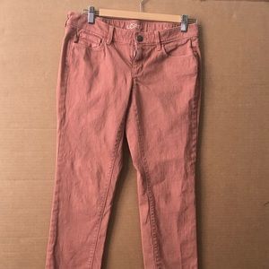 ANN TAYLOR LOFT 27/4 P modern skinny peach/rust color